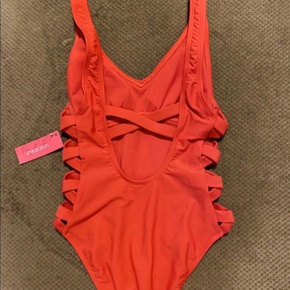 Target Red Cheeky One piece swimsuit